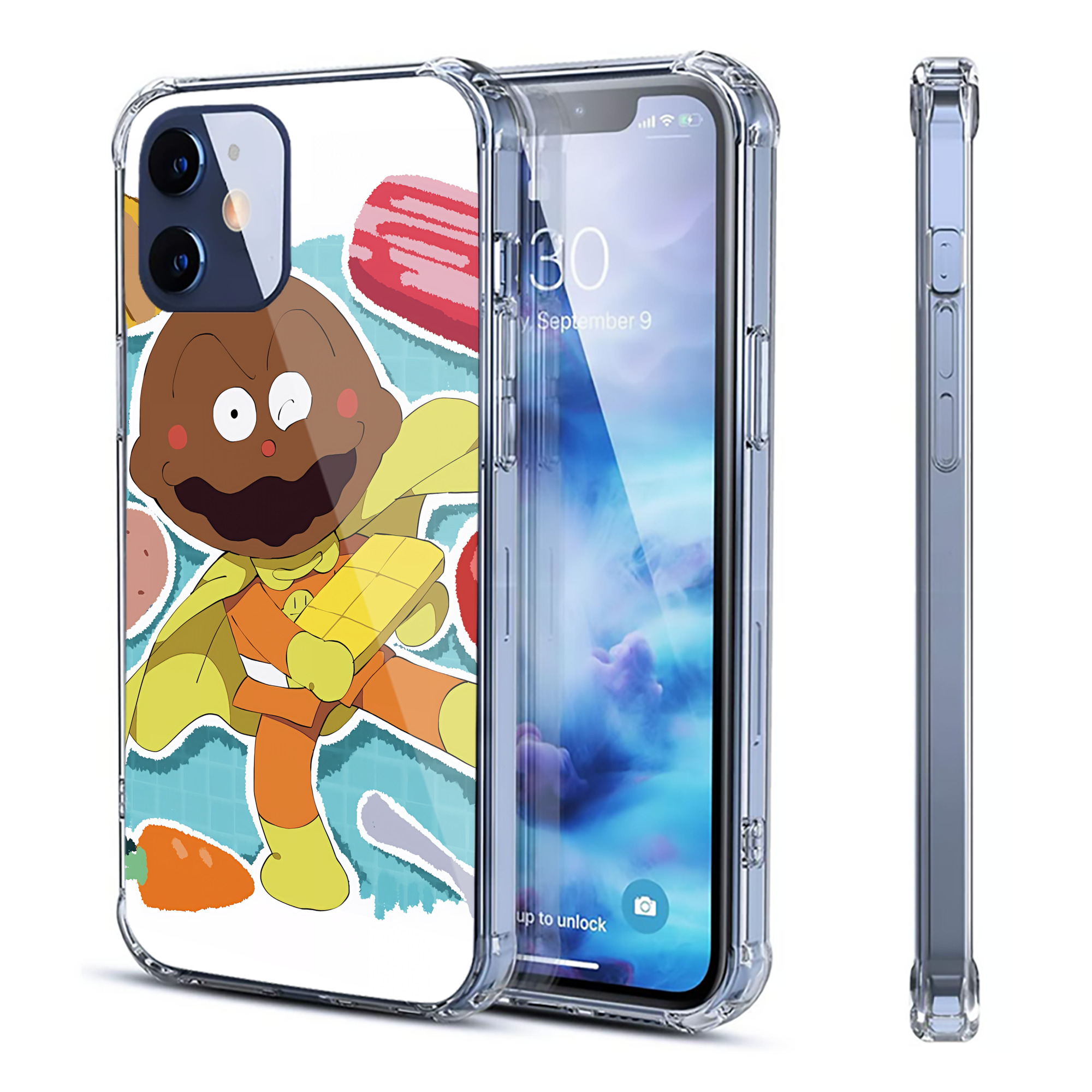 （画像用） アンパンマン Anpanman 【iPhone 12シリーズ対応】透明スマホケース（クリアソフトケース）